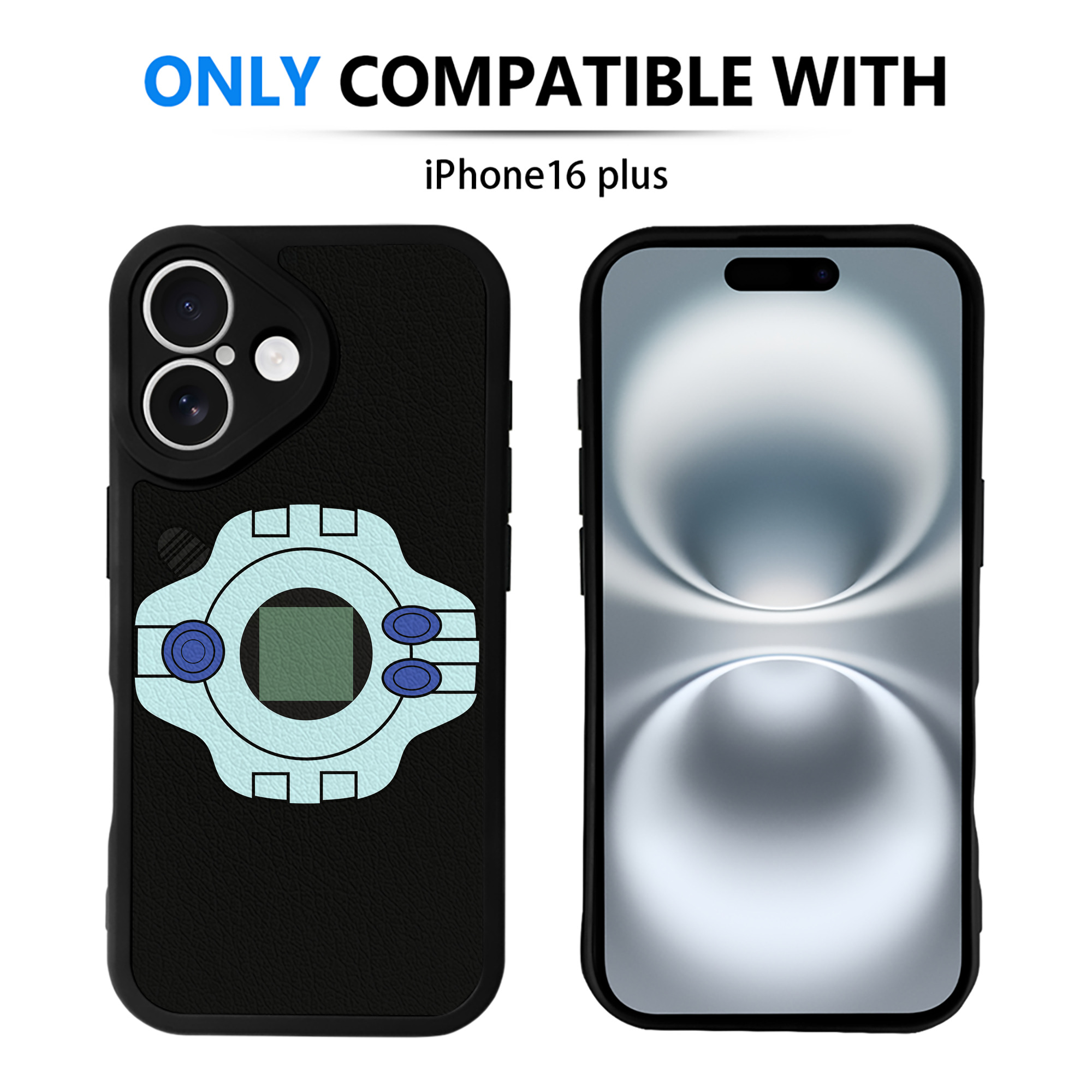 （画像用） Digimon デジタルモンスター/デジモン 【iPhone 16シリーズ対応】シリコンスマホケース（レザー調） 材質：シリコン